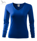 127 koszulka damska z długim rękawem longsleeve chabrowa niebieska