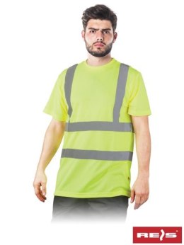 TSROUTE Koszulka żółta z pasami, T-shirt - 100% poliester , 140 g/m2 - Reis