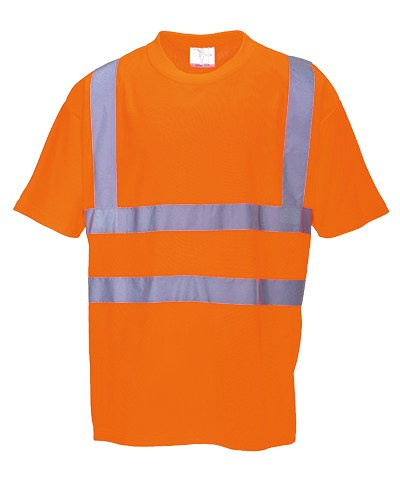 RT23 Koszulka odblaskowa, ostrzegawcza, robocza, pomarańćzowa z pasami odblaskowymi