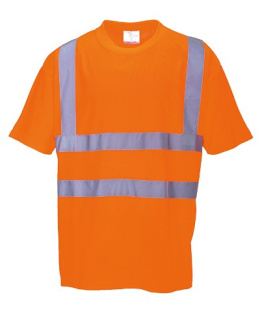 Koszulka odblaskowa, ostrzegawcza, robocza, pomarańćzowa z pasami odblaskowymi