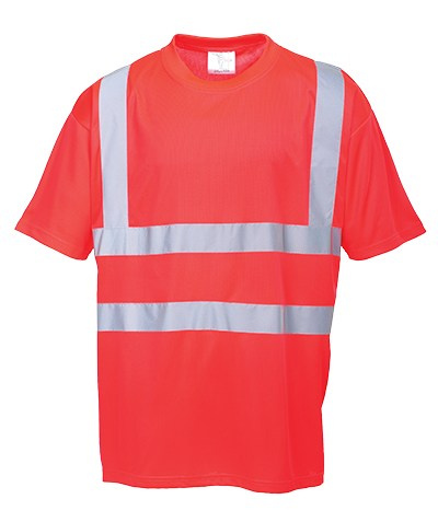 Koszulka odblaskowa T-shirt ostrzegawcza robocza żółta, czerwona