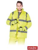 kurtka zimowa odblaskowa bhp EN ISO 20471 (klasa 3), z kapturem, żółta, pomarańczowa