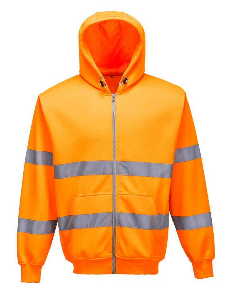 Bluza ostrzegawcza z kapturem zapinana na zamek błyskawiczny Bluza ostrzegawcza z kapturem zapinana na zamek błyskawiczny