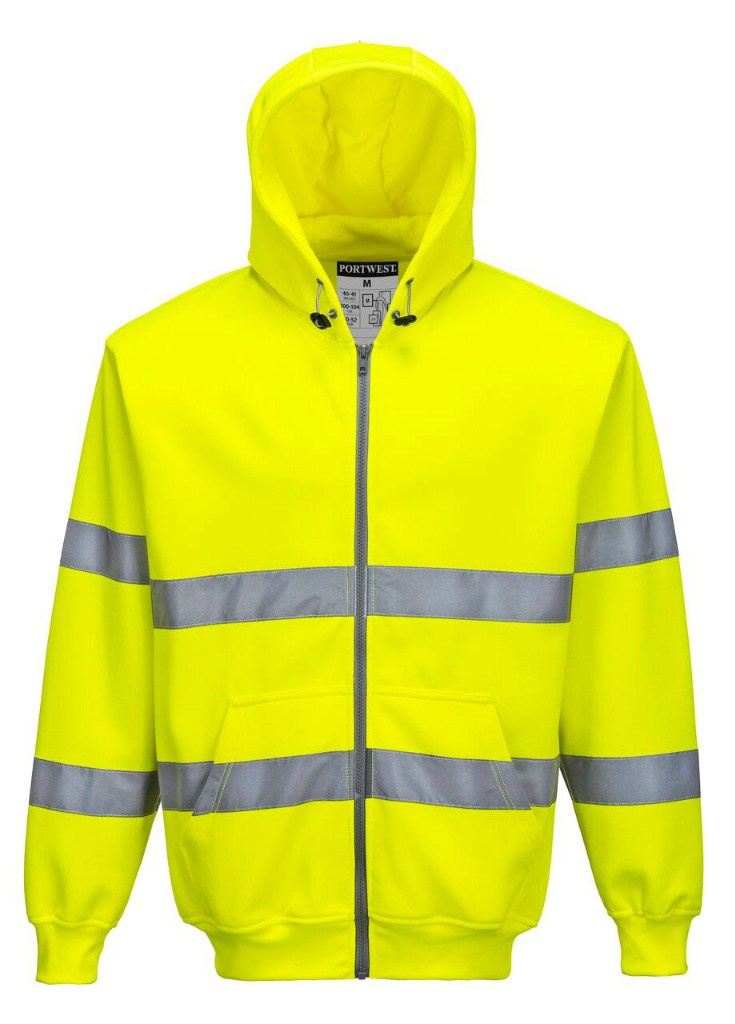 Bluza ostrzegawcza z kapturem zapinana na zamek błyskawiczny Bluza ostrzegawcza z kapturem zapinana na zamek błyskawiczny