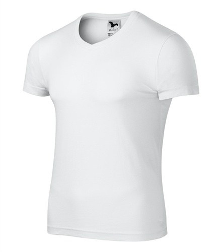 146 KOSZULKA T-SHIRT SLIM FIT MĘSKA V-NECK - ADLER/MALFINI, dopasowana, robocza 146 KOSZULKA T-SHIRT SLIM FIT MĘSKA V-NECK - ADLER/MALFINI, dopasowana, robocza