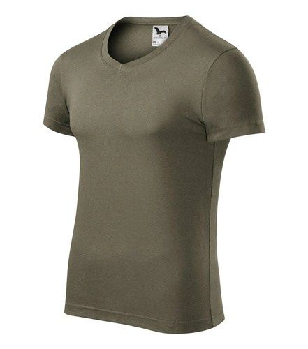 146 KOSZULKA T-SHIRT SLIM FIT MĘSKA V-NECK - ADLER/MALFINI, dopasowana, robocza 146 KOSZULKA T-SHIRT SLIM FIT MĘSKA V-NECK - ADLER/MALFINI, dopasowana, robocza