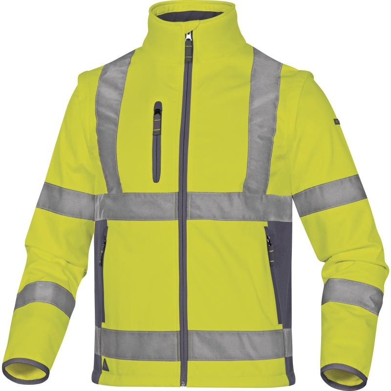 Kurtka ostrzegawcza SOFTSHELL OSTRZEGAWCZA Z ODPINANYMI RĘKAWAMI Kurtka ostrzegawcza SOFTSHELL OSTRZEGAWCZA Z ODPINANYMI RĘKAWAMI