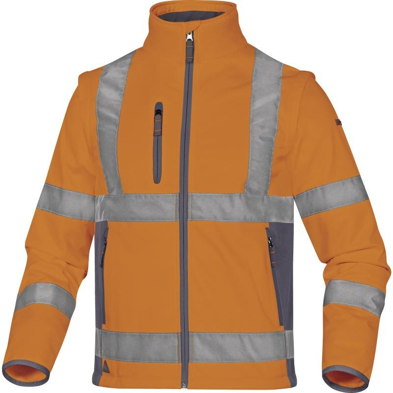 Kurtka ostrzegawcza SOFTSHELL OSTRZEGAWCZA Z ODPINANYMI RĘKAWAMI Kurtka ostrzegawcza SOFTSHELL OSTRZEGAWCZA Z ODPINANYMI RĘKAWAMI