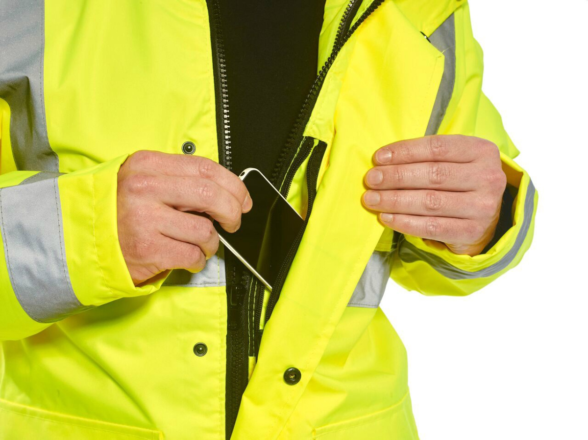 Kurtka robocze odblaskowa 4w1 żółta Kurtka robocze odblaskowa 4w1 żółta