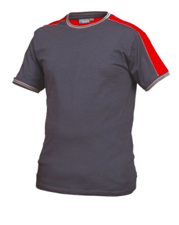 Koszulka T-shirt szaro-czerowna, męska