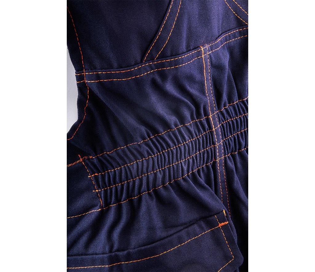 Ubranie antystatyczne trudnopalne bluza + spodnie ogrodniczki, granatowe, Ubranie antystatyczne trudnopalne bluza + spodnie ogrodniczki, granatowe,