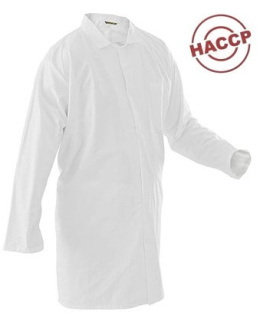 Fartuch biały, męski HACCP, bawełniany, KARJAN