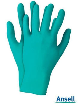Rękawiczki NITRYLOWE ZIELONE 100 sztuk Antystatyczne ANSELL