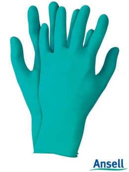 RATOUCHN92-600 Rękawiczki nitrylowe bezpudrowe, zielone, mocne