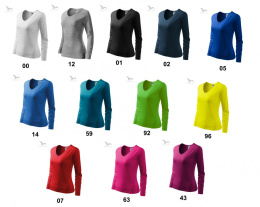 127 Koszulka damska ELEGANCE z długim rękawem lonngsleeve różne kolory