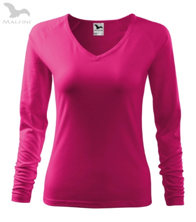 127 koszulka damska z długim rękawem longsleeve malinowa różowa 127 koszulka damska z długim rękawem longsleeve malinowa różowa