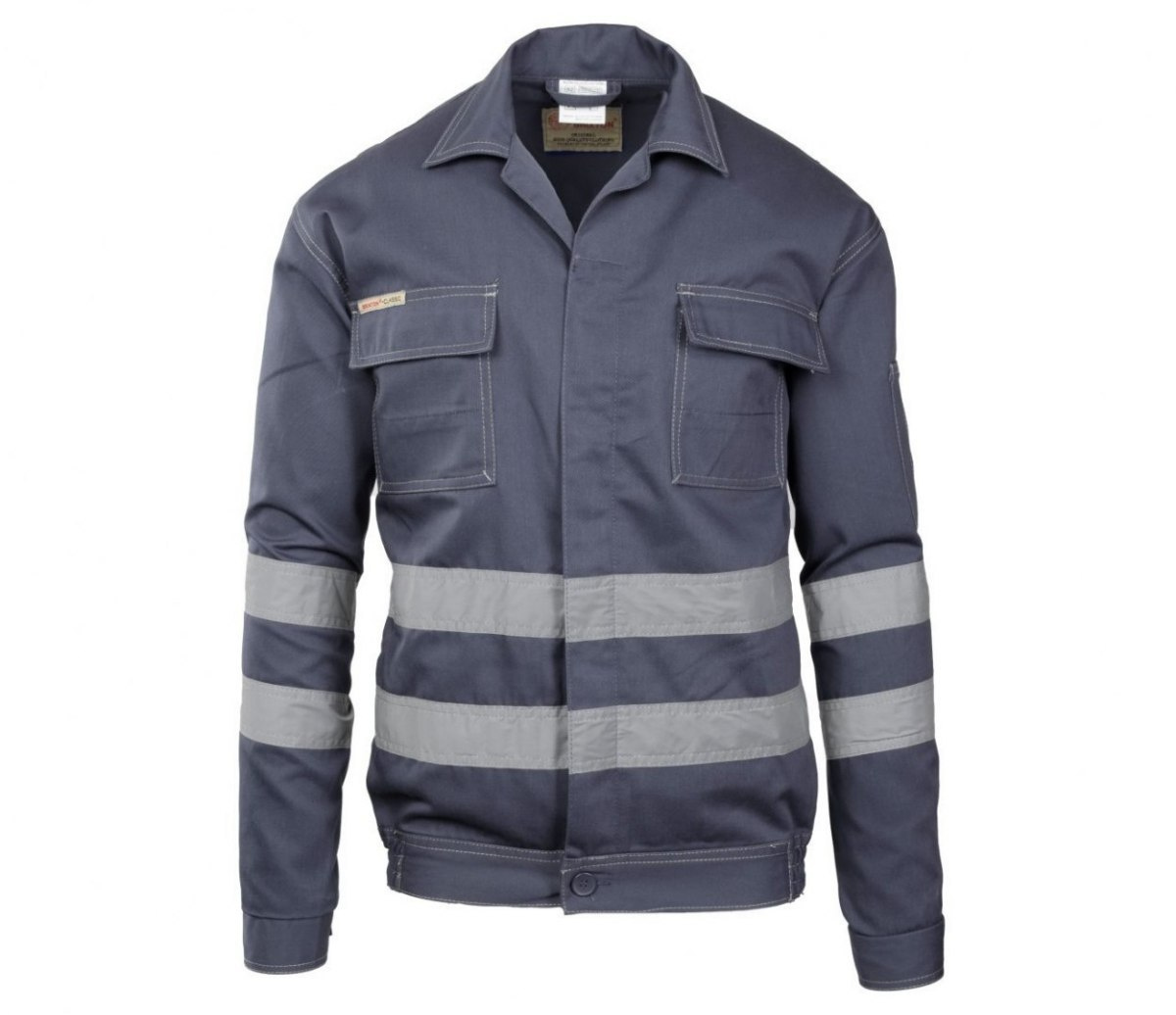 BRIXTON CLASSIC - Bluza robocza z pasami odbalskowymi - Sklep BHP - odzież robocza szara