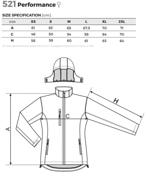 521 Kurtka Softshell damska Performance - ADLER, Malfini