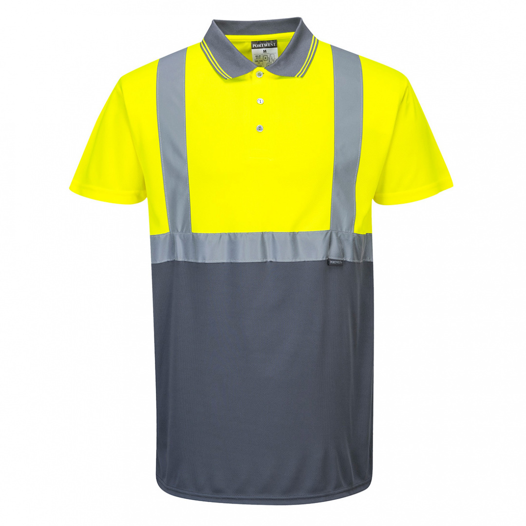 koszulak polo robocza ostrzegawcza odblaskowa żółto szara portwest