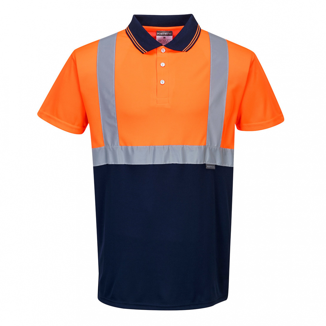 polo koszulka pomarańczowa portwest dwukolorowa s479 polo koszulka pomarańczowa portwest dwukolorowa s479