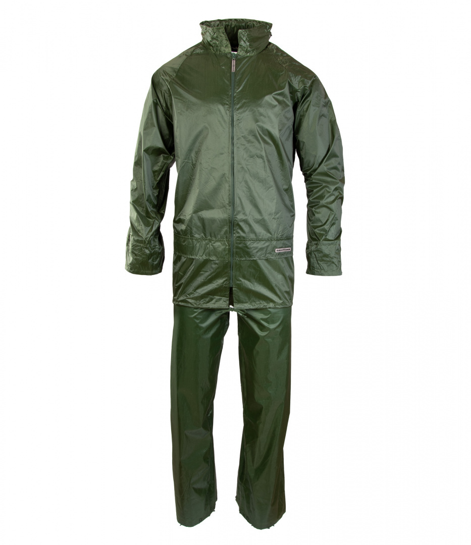Komplet przeciwdeszczowy bhp zielony GROSVENOR kurtka ze spodniami