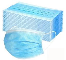 Maska higieniczna z włókniny z gumkami, dwuwarstwowa, opakowanie 50 sztuk