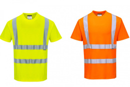 Tshirt odblaskowy Portwest żółty, pomarańczowy bawełna poliester S,M,L,XL,XXL,XXXL, COTTON COMFORT, anty UV