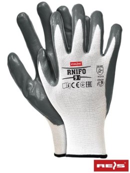 Rękawice powlekane spienianym nitrylem, nitrylowe RNIFO - pakowane po 12 par
