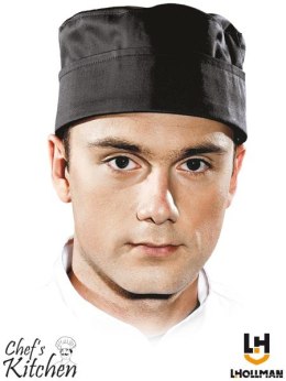 Krótka czapka kucharska z serii Chefs Kitchen - czarna