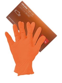 Rękawice nitrylowe pomarańczowe, bezpudrowe, medyczne,