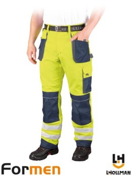 LH-FMNX-T YGS Spodnie robocze do pasa ostrzegawcze, żółte