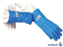 Rękawice kriogeniczne do pracy z ciekłym azotem Scilabub, niebieskie