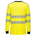 Koszulka antyelektrostatyczna, trudnopalna z długim rekawem, żółto-czarna FR701