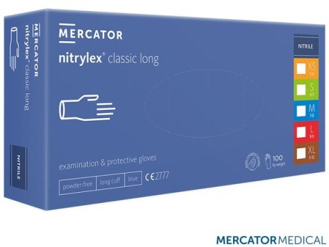 Rękawice nitrylowe - bezpudrowe, nitrylex® classic long.