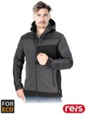 FORECO-SH Kurtka męska z trójwarstwowej tkaniny softshell szaro-czarna