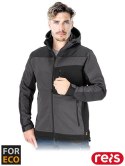 FORECO-SH Kurtka męska z trójwarstwowej tkaniny softshell szaro-czarna