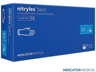 rękawiczki nitrylowe do kontaktu z żywnością NITBASIC bezpudrowe opak. 100 szt