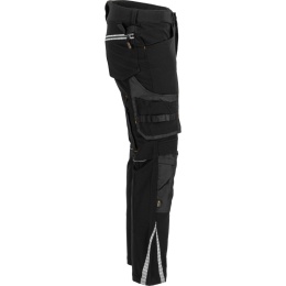 Spodnie robocze męskie do pasa slim fit czarne stretch Lahti pro l40558