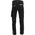 Spodnie robocze męskie do pasa slim fit czarne stretch Lahti pro l40558