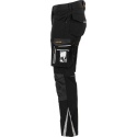 Spodnie robocze męskie do pasa slim fit czarne stretch Lahti pro l40558