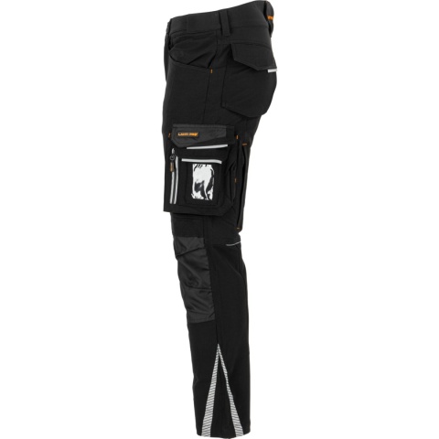 Spodnie robocze męskie do pasa slim fit czarne stretch Lahti pro l40558 Spodnie robocze męskie do pasa slim fit czarne stretch Lahti pro l40558