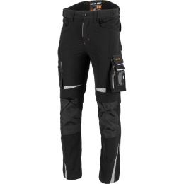 Spodnie robocze męskie do pasa slim fit czarne stretch Lahti pro l40558