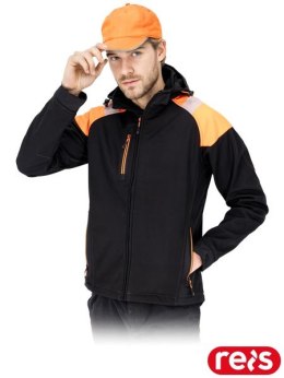 Kurtka softshell WIND Reis czarno-pomarańczowa