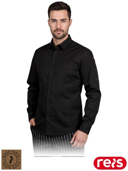 Koszula z długim rękawem FESTIVO męska czarna