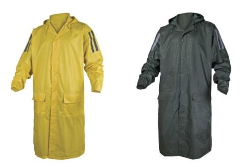 Płaszcz przeciwdeszczowy MA400 z poliestru powlekanego PCV żółty, zielony Delta Plus