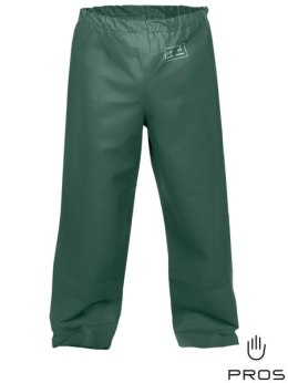 Spodnie przeciwdeszczowe do pasa PROS, ZIELONE